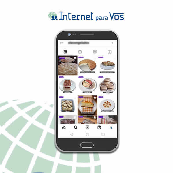 canal Instagram para Ele Congelados, vista de celular con las miniaturas