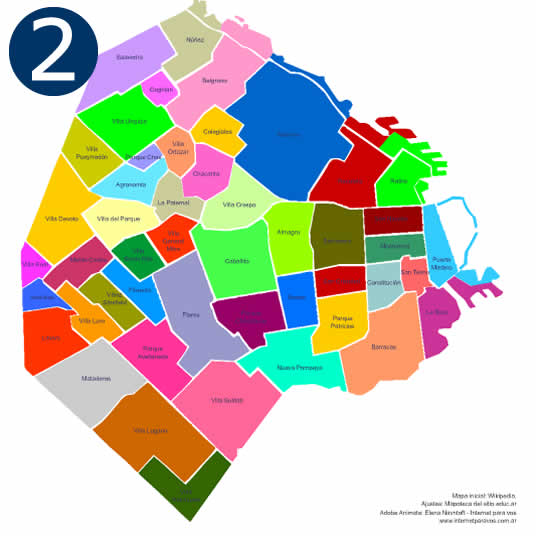 Mapa de barrios de CABA en Adobe Animate