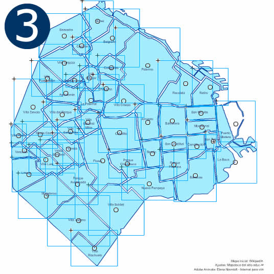 Mapa de barrios de CABA en Adobe Animate